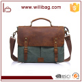 Factories Sale Genuine Leather Handbags Canvas Computer Bags File Messenger Bags